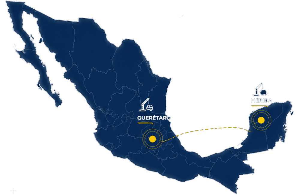 renta de grúas en Querétaro Mérida